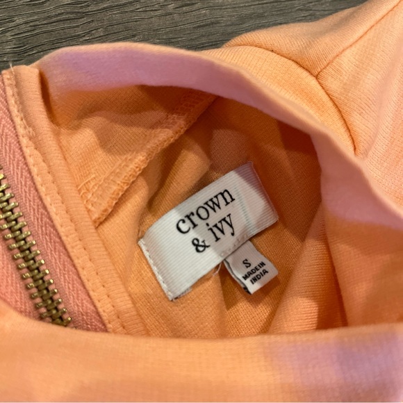 Crown & Ivy Blouse Top Size Small Orange Sleeveless - Picture 4 of 5